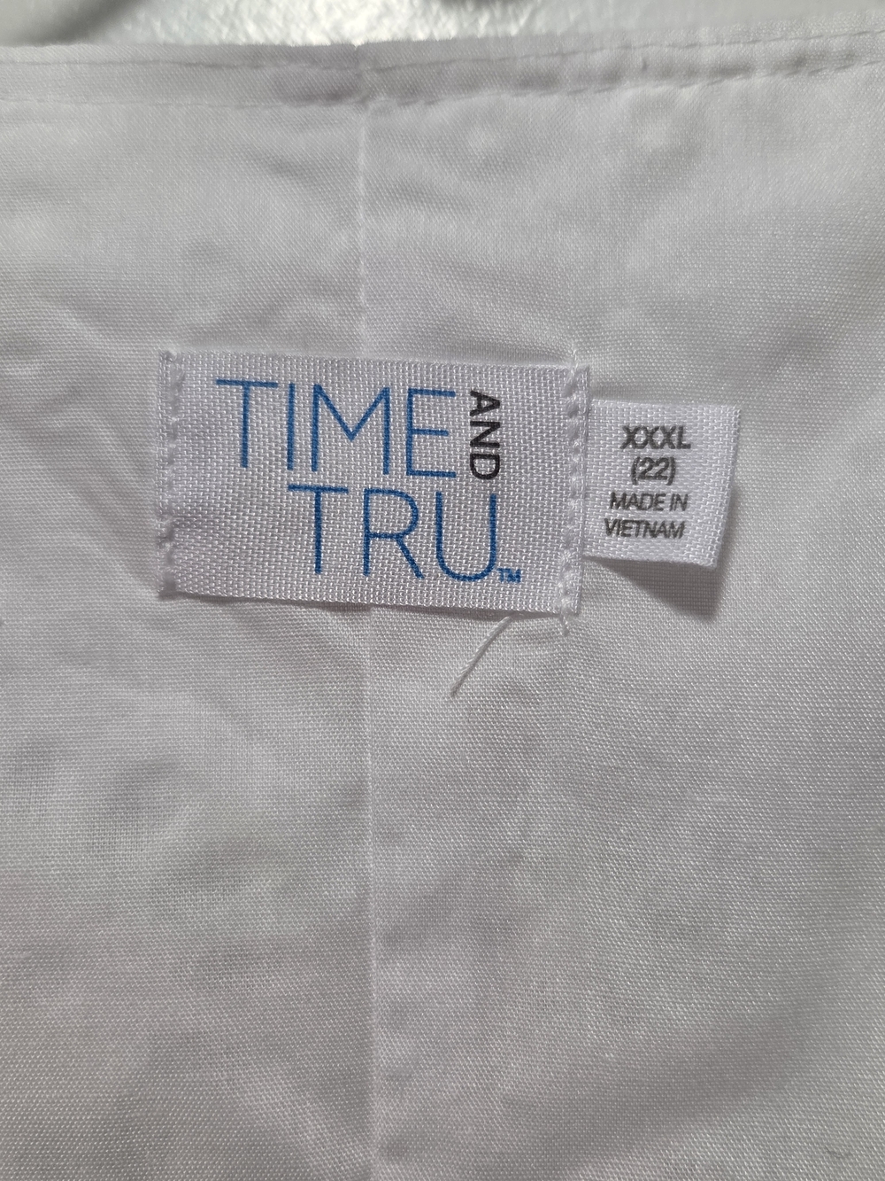 Time and Tru White Label Tee with Blue Logo - Picture 7 of 9